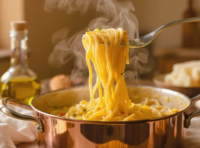 Al dente - spaghetti nawijane na widelec, idealnie ugotowany makaron po włosku