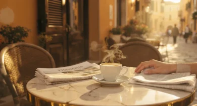 Włochy wyjaśnione - poranny rytuał przy espresso na włoskiej piazzy