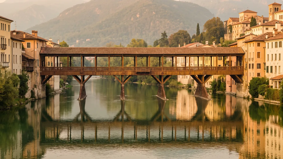 Kryty drewniany most nad Brentą w Bassano del Grappa